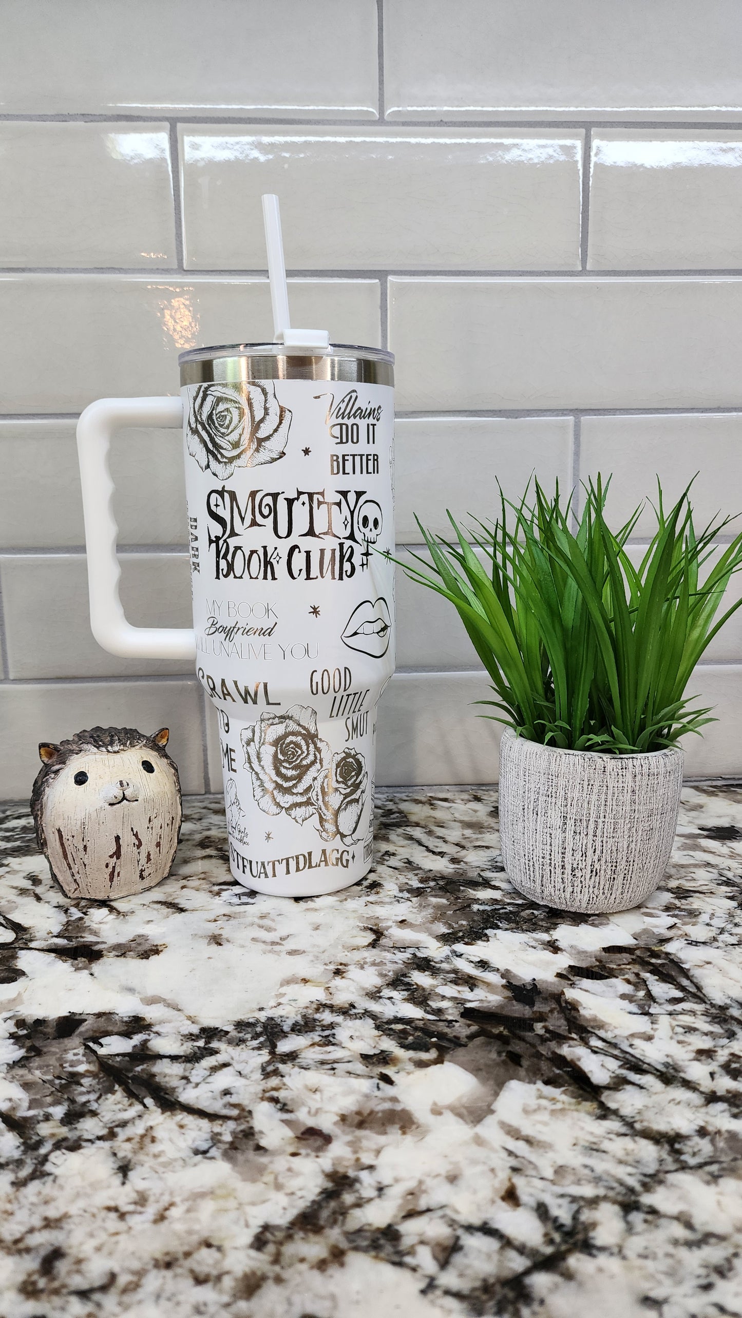 Smutty Book Club 40oz Engraved Tumbler for the passionate and provocative reader