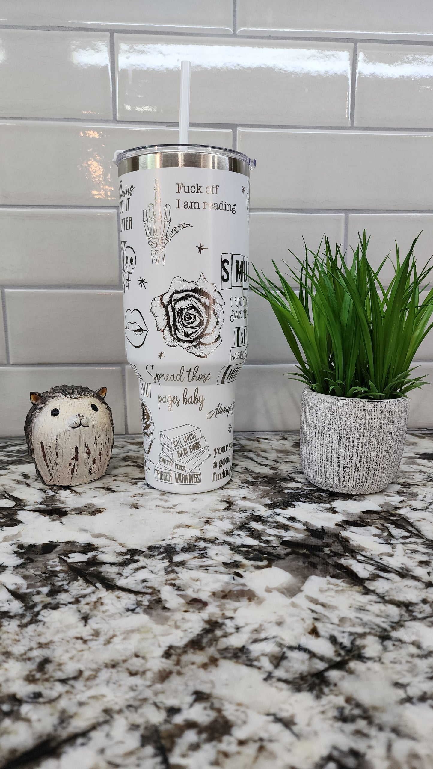 Smutty Book Club 40oz Engraved Tumbler for the passionate and provocative reader