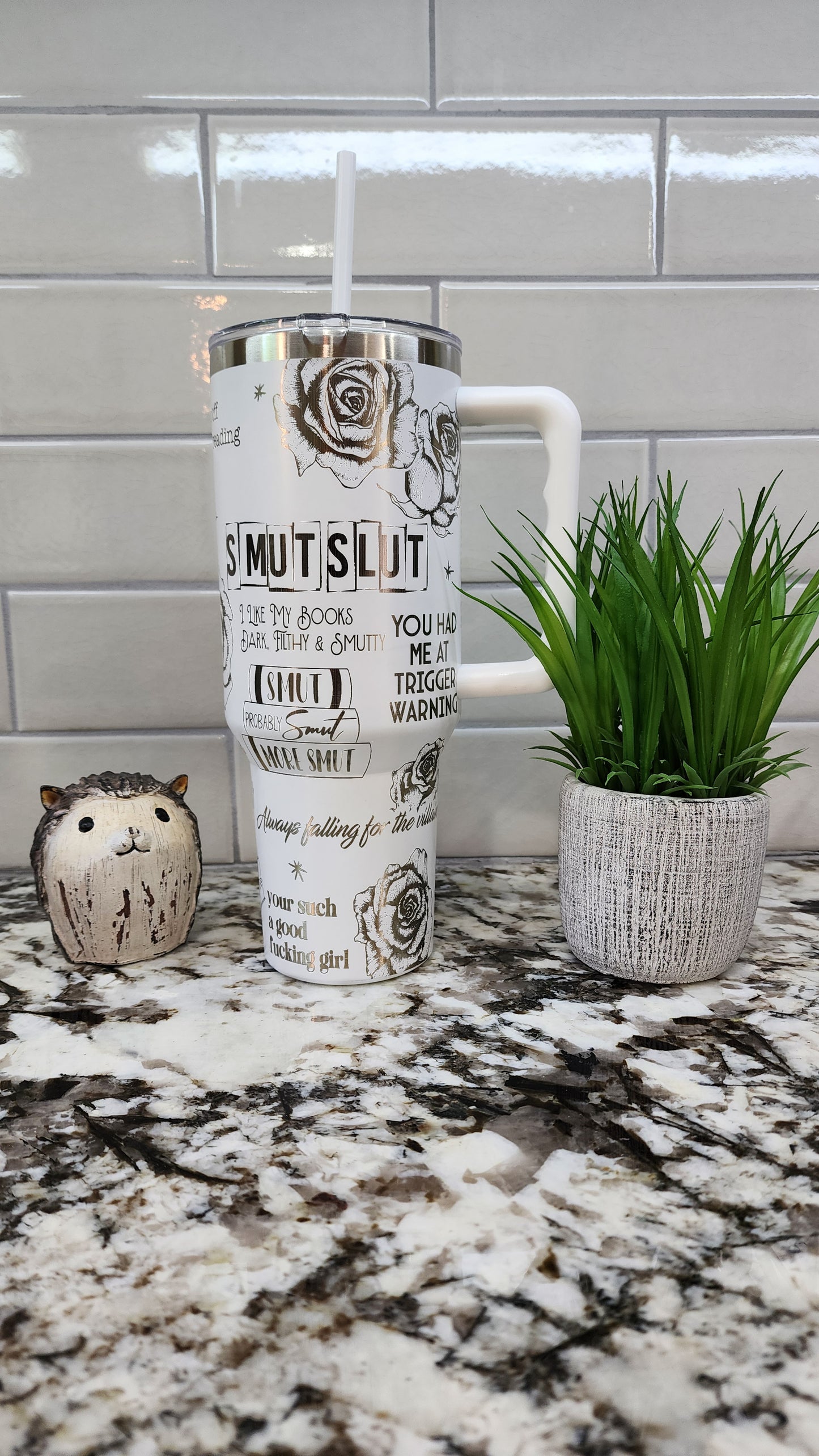 Smutty Book Club 40oz Engraved Tumbler for the passionate and provocative reader