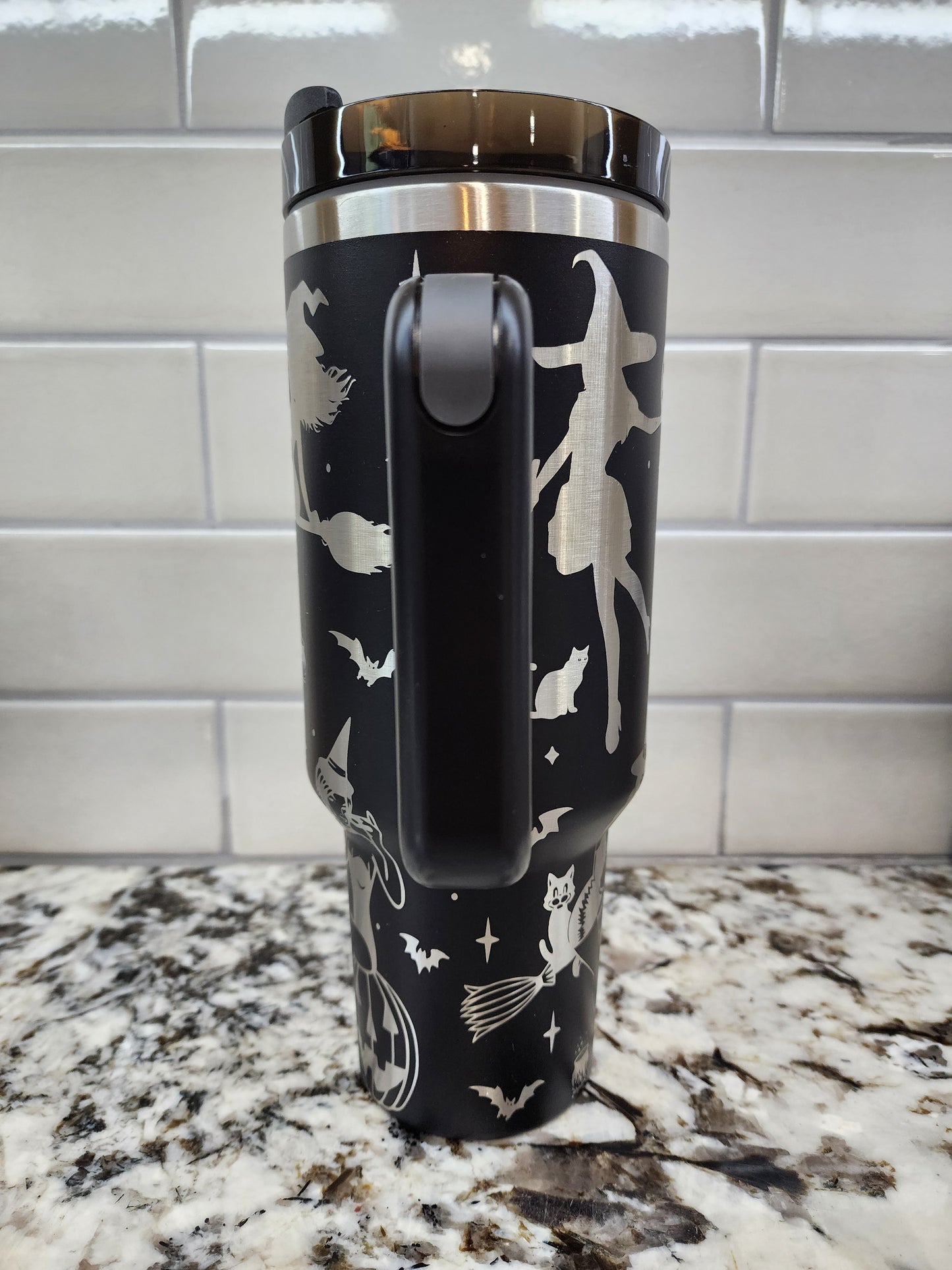 Halloween Spooky Bitch Season Witch Themed Engraved 40oz Tumbler