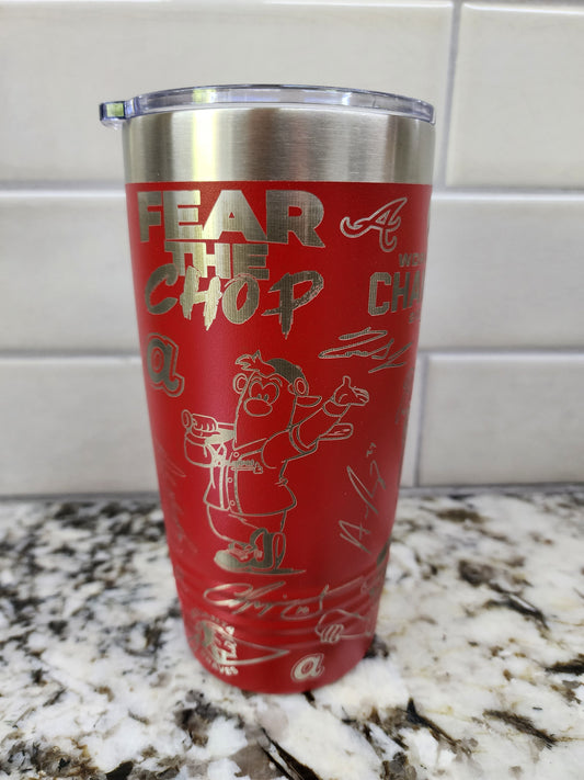 20oz Polar Camel Atlanta Braves Red tumbler.