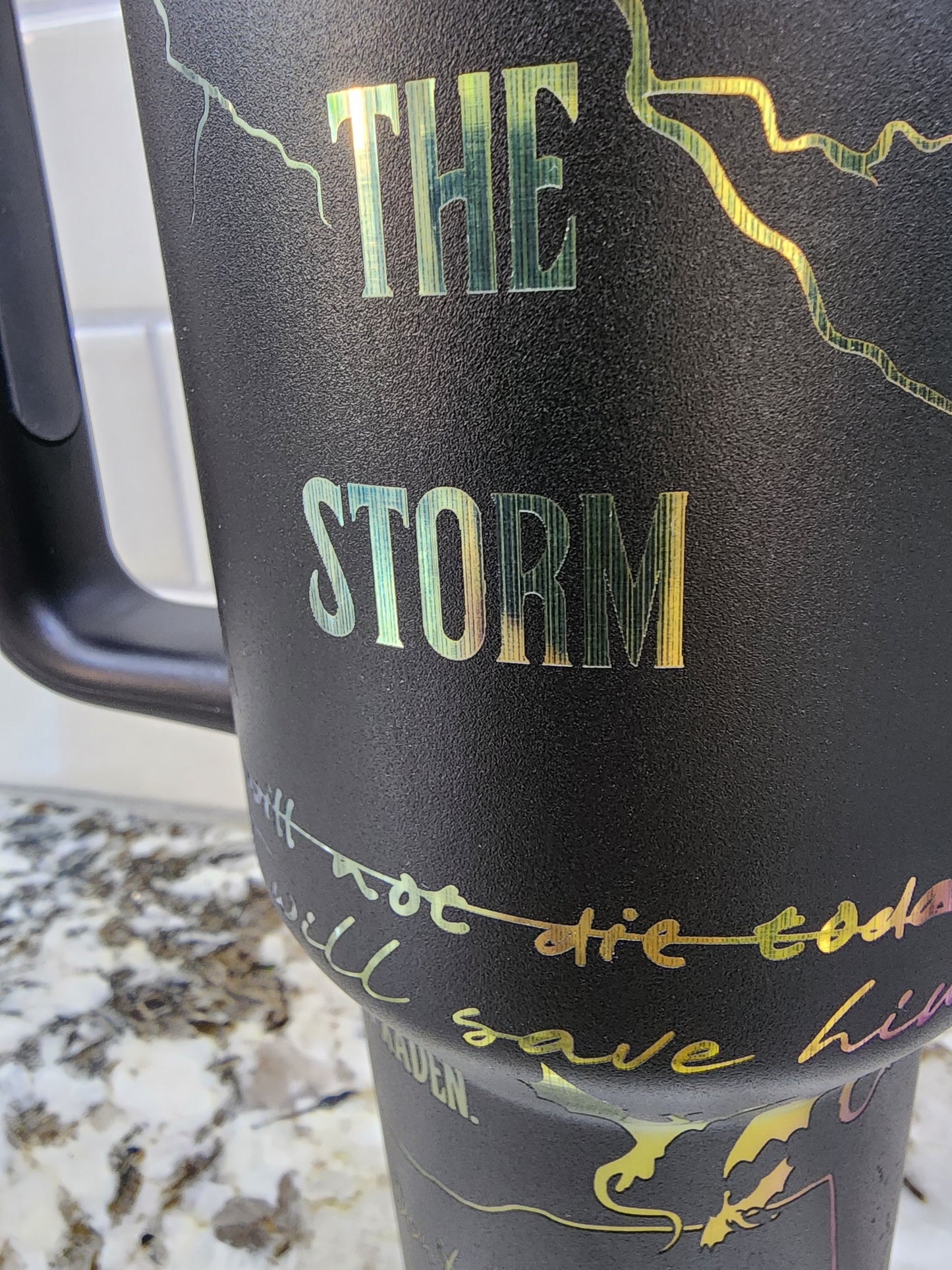 40oz Iridescent Black Onyx Storm Tumbler