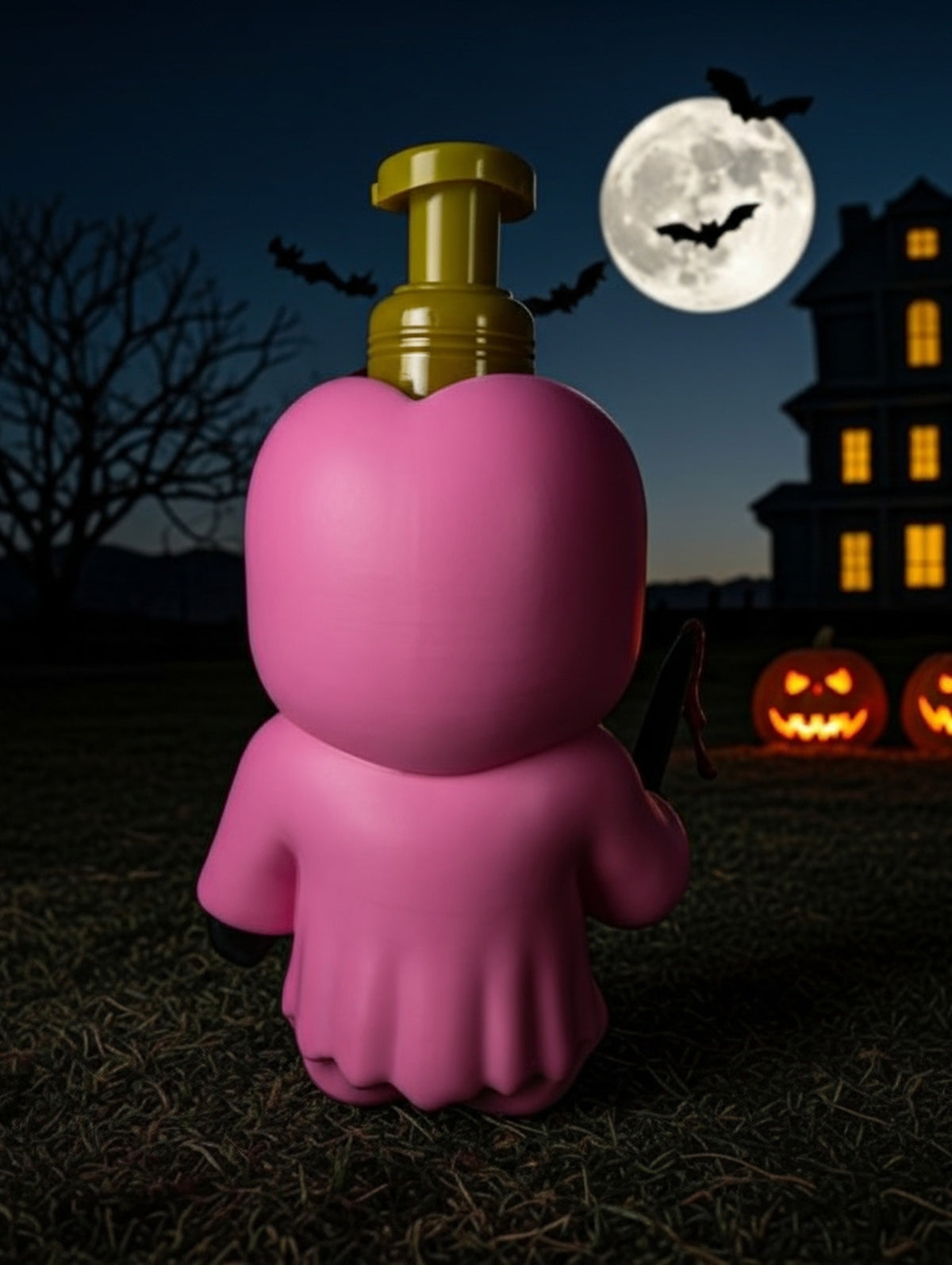 Pink Halloween themed Scream inspired soap holder for Bath and Body Works Soaps