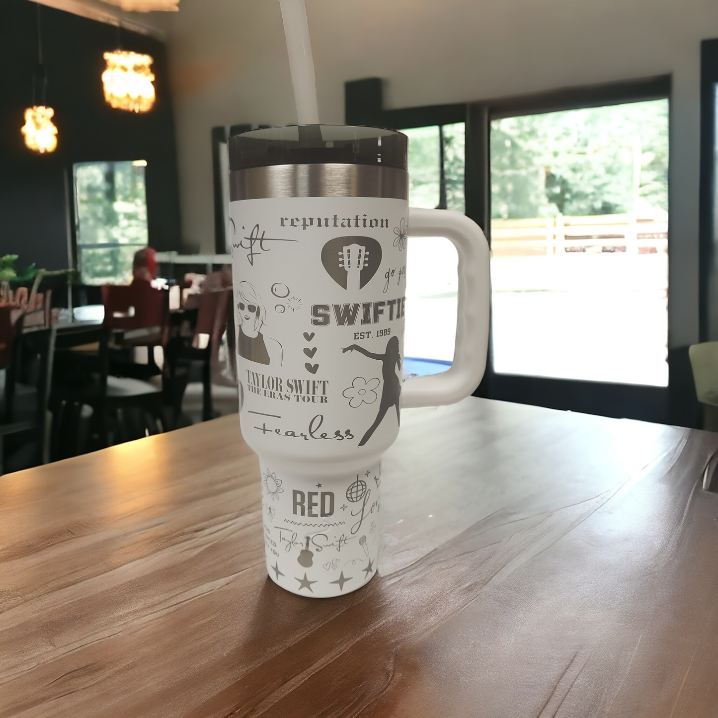 Laser-Engraved 40oz Taylor Swift -Themed Tumbler - Durable Stainless Steel - Perfect Gift for a Taylor Swift fan.