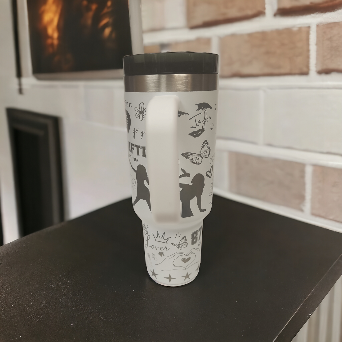 Laser-Engraved 40oz Taylor Swift -Themed Tumbler - Durable Stainless Steel - Perfect Gift for a Taylor Swift fan.