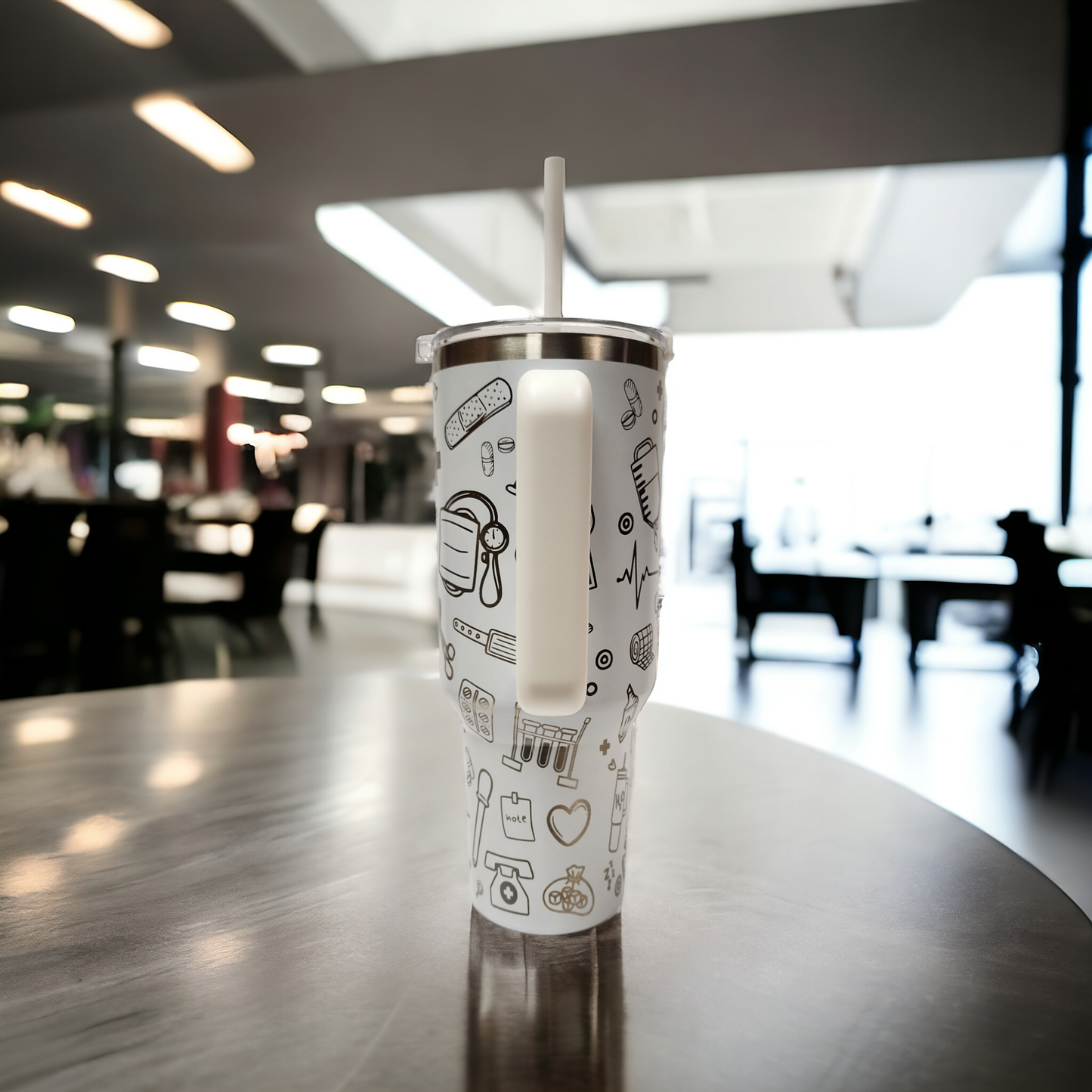 Laser-Engraved 40oz Nurse-Themed Tumbler - Durable Stainless Steel - Perfect Gift for Healthcare Professionals