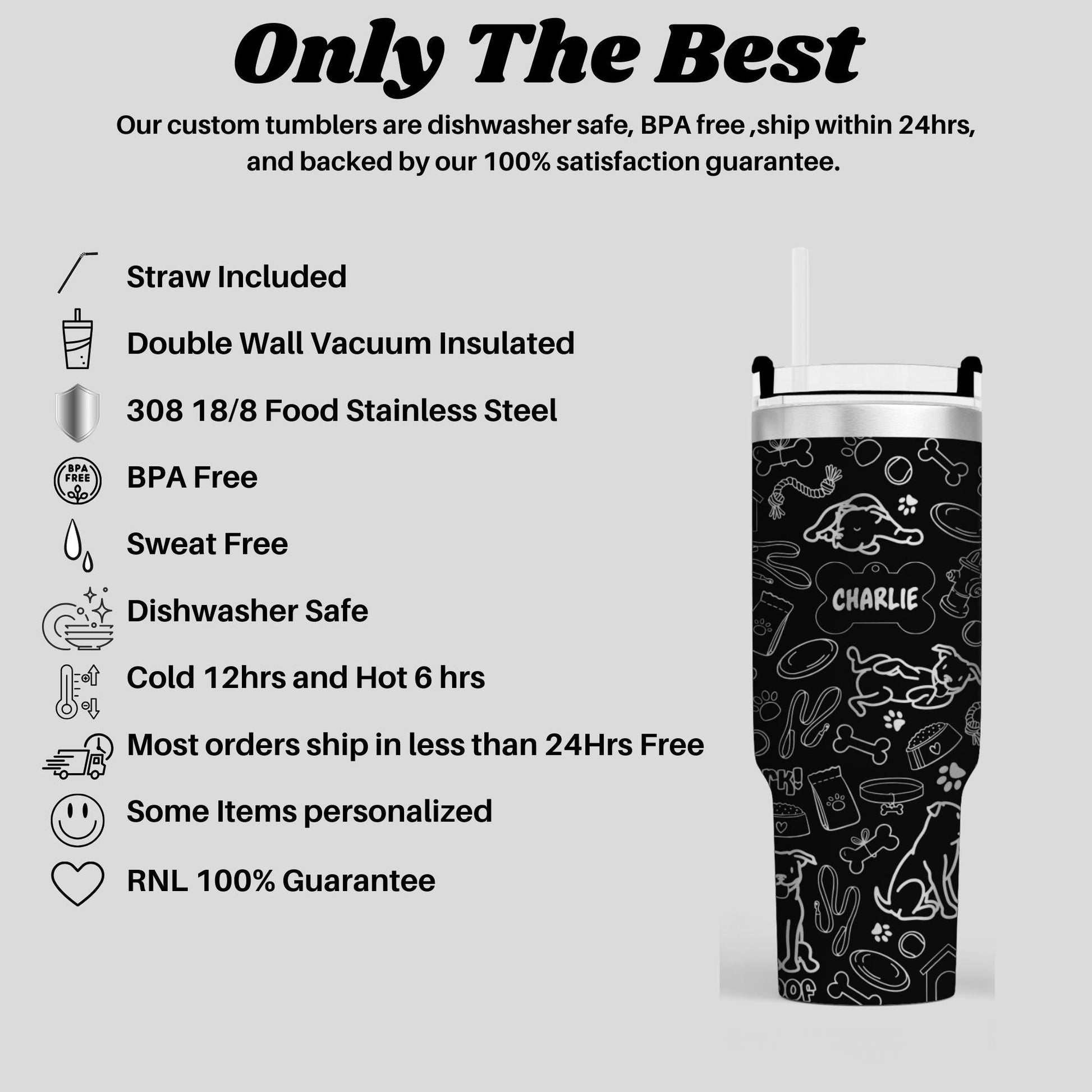 a black and white advertisement for a coffee cup