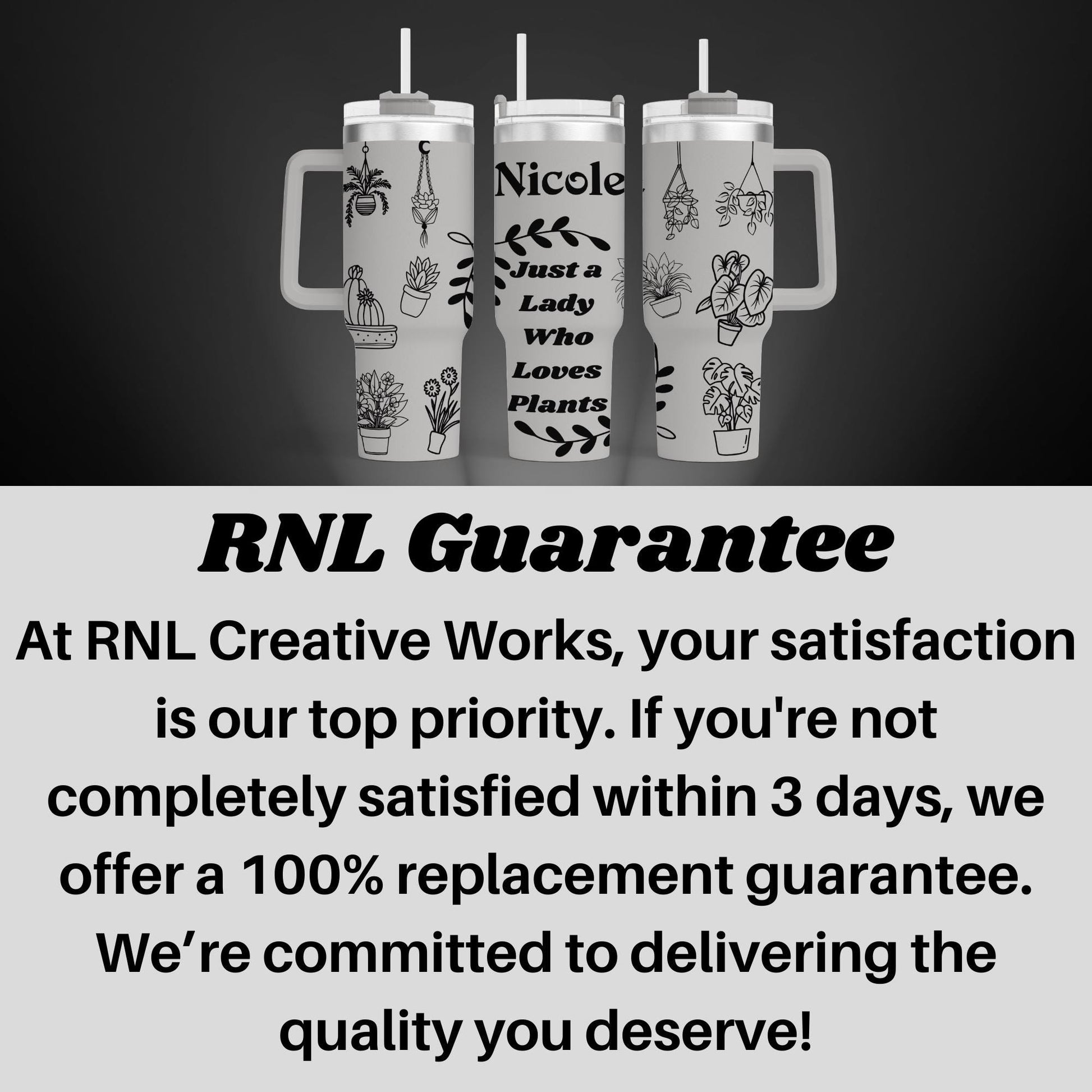 40oz engraved plant lover tumbler personalized garden gift for her funny gardening cup custom plant mom gift just a lady who loves plants tumbler