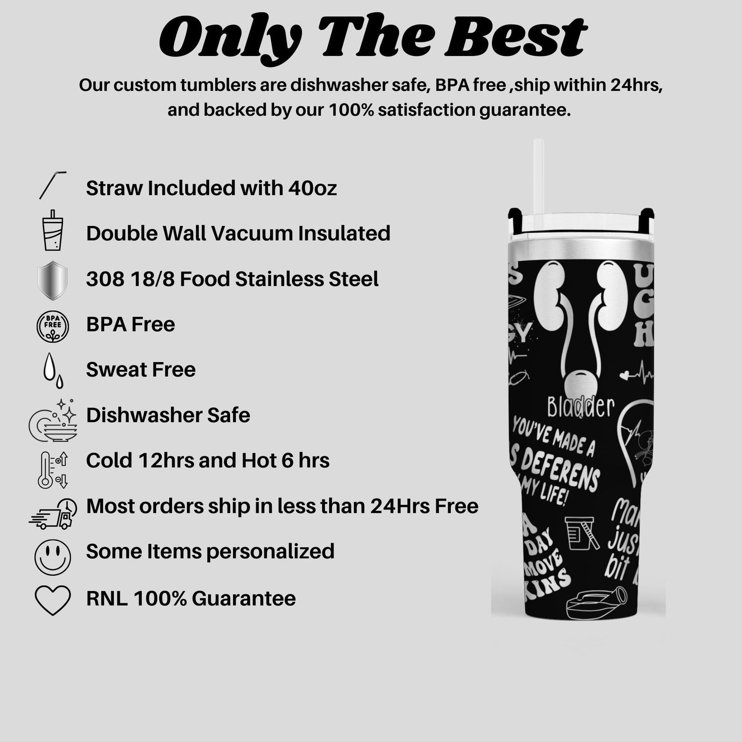 a black and white advertisement with the words, only the best