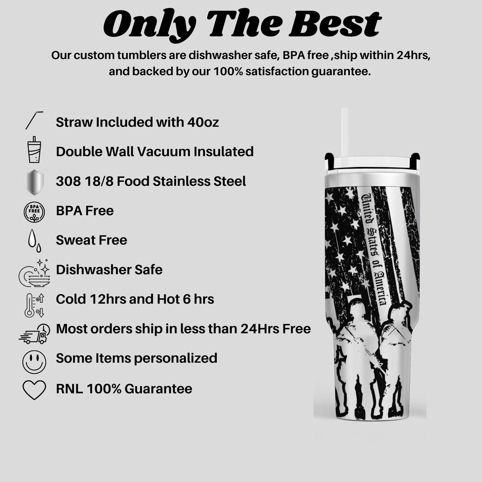 a picture of a cup with the words only the best on it