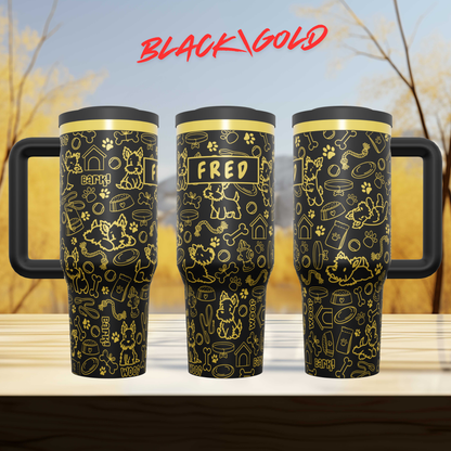 Scottish Terrier Personalized  Tumbler, Laser Engraved Cup, Scottie Dog Gift, Dog Mom Gift, Custom Name Insulated Tumbler