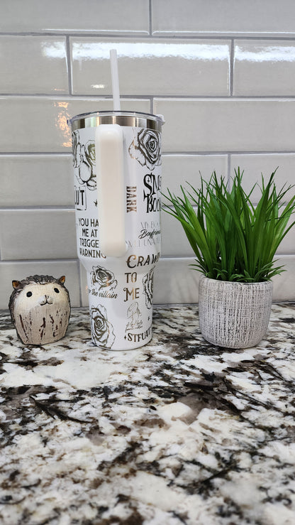 Smutty Book Club 40oz Engraved Tumbler for the passionate and provocative reader