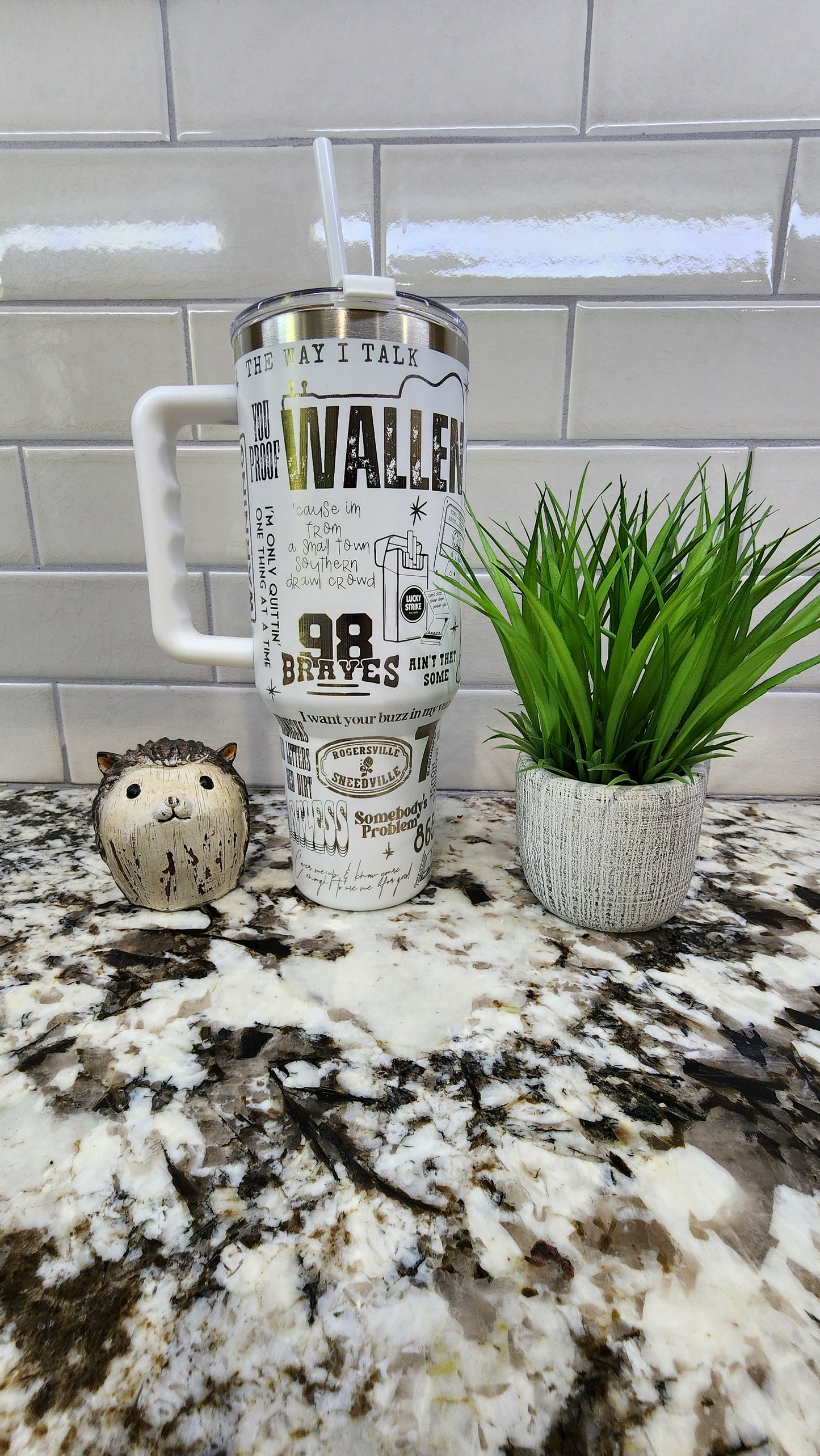 40oz Engraved Morgan Wallen Tumbler: "Whiskey Glasses & Country Classics" Edition