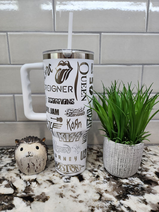 40oz Engraved Rock and Roll Tumbler: "Turn It Up to Eleven" Edition