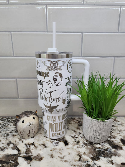 40oz Engraved Rock and Roll Tumbler: "Turn It Up to Eleven" Edition