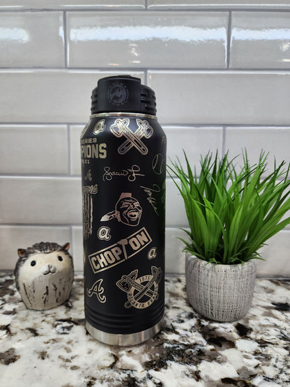 32oz Polar Camel Water Bottle - Atlanta Braves Engraved Edition: "Home Run Hydration"