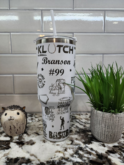 40oz Klutch Team Tumbler with Handle