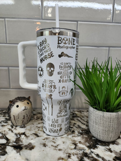 40oz Engraved Radiology Tumbler: "Scan & Sip" Edition