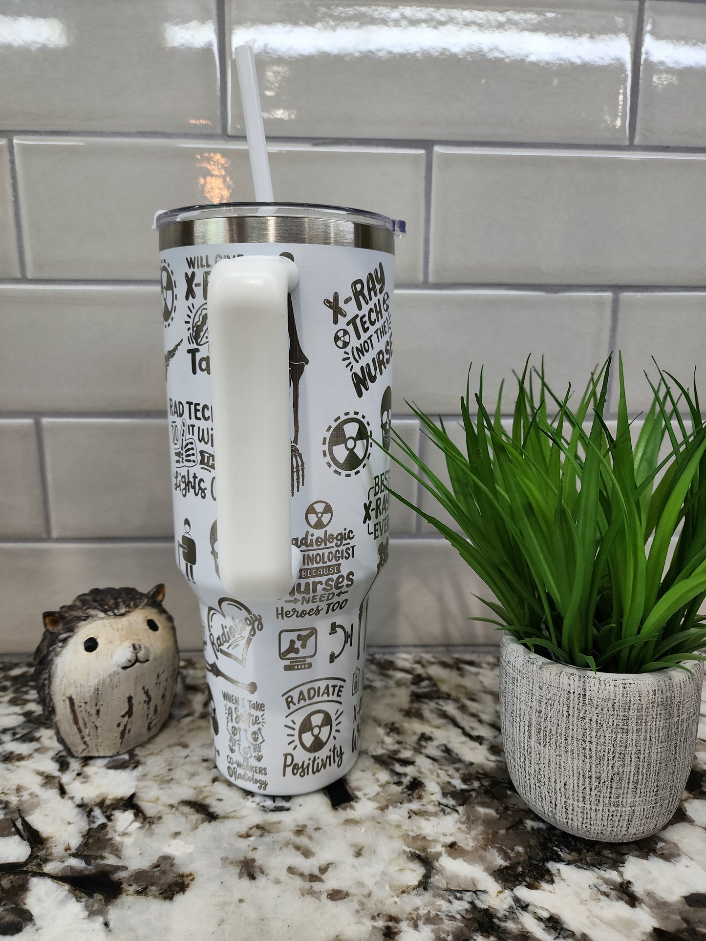 40oz Engraved Radiology Tumbler: "Scan & Sip" Edition