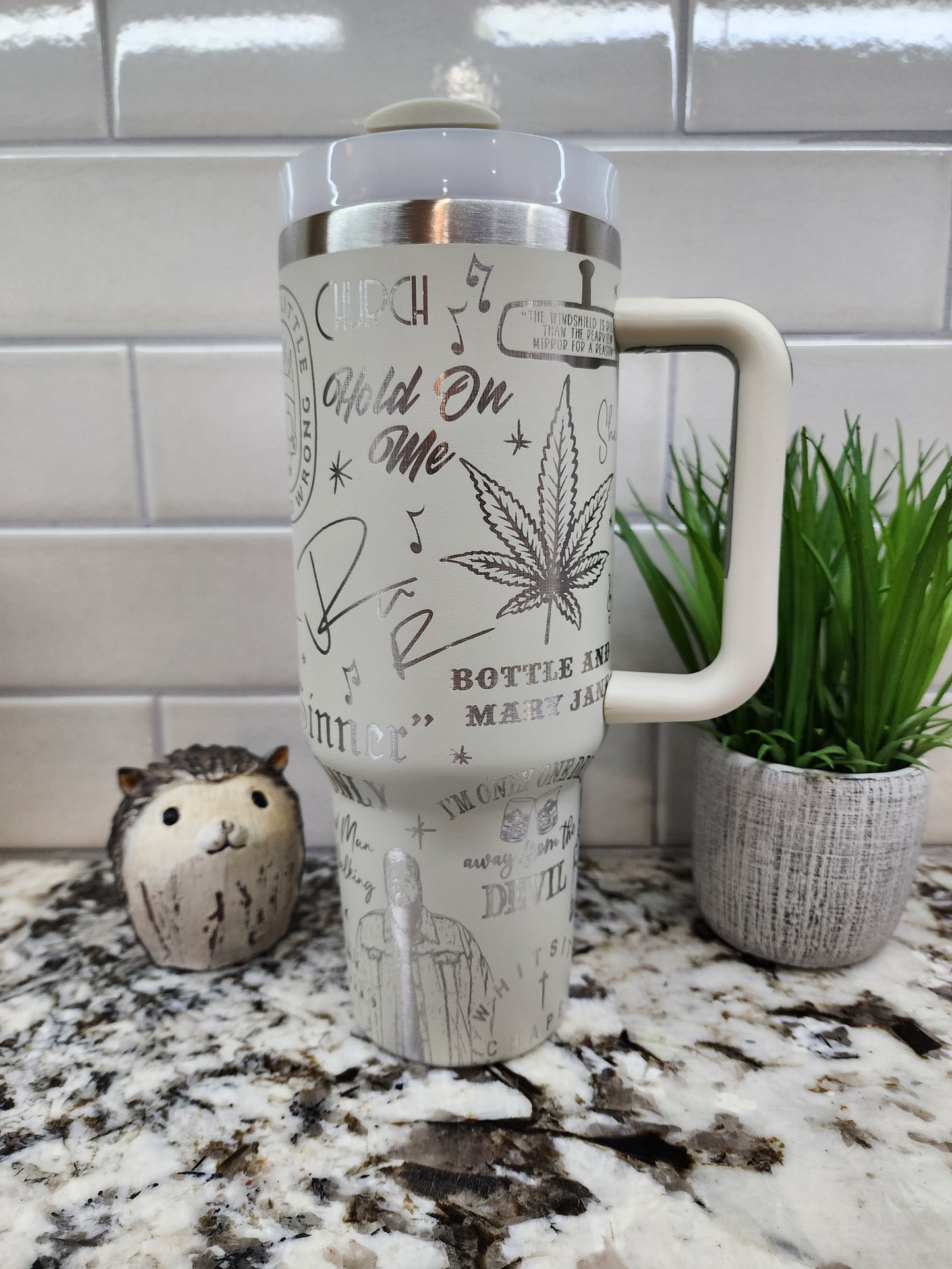 40oz Engraved Jelly Roll Tumbler: "Roll with It" Edition