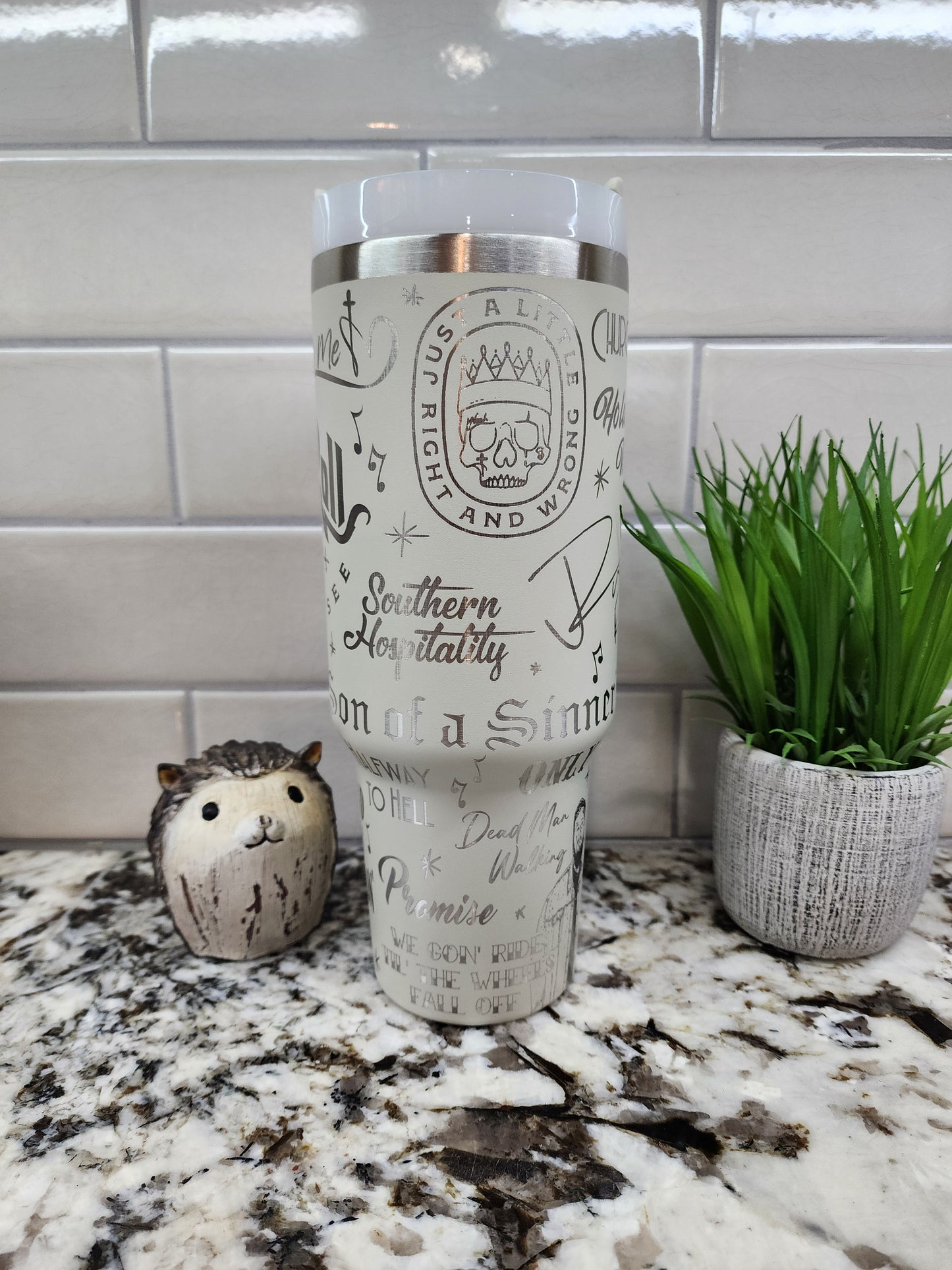 40oz Engraved Jelly Roll Tumbler: "Roll with It" Edition