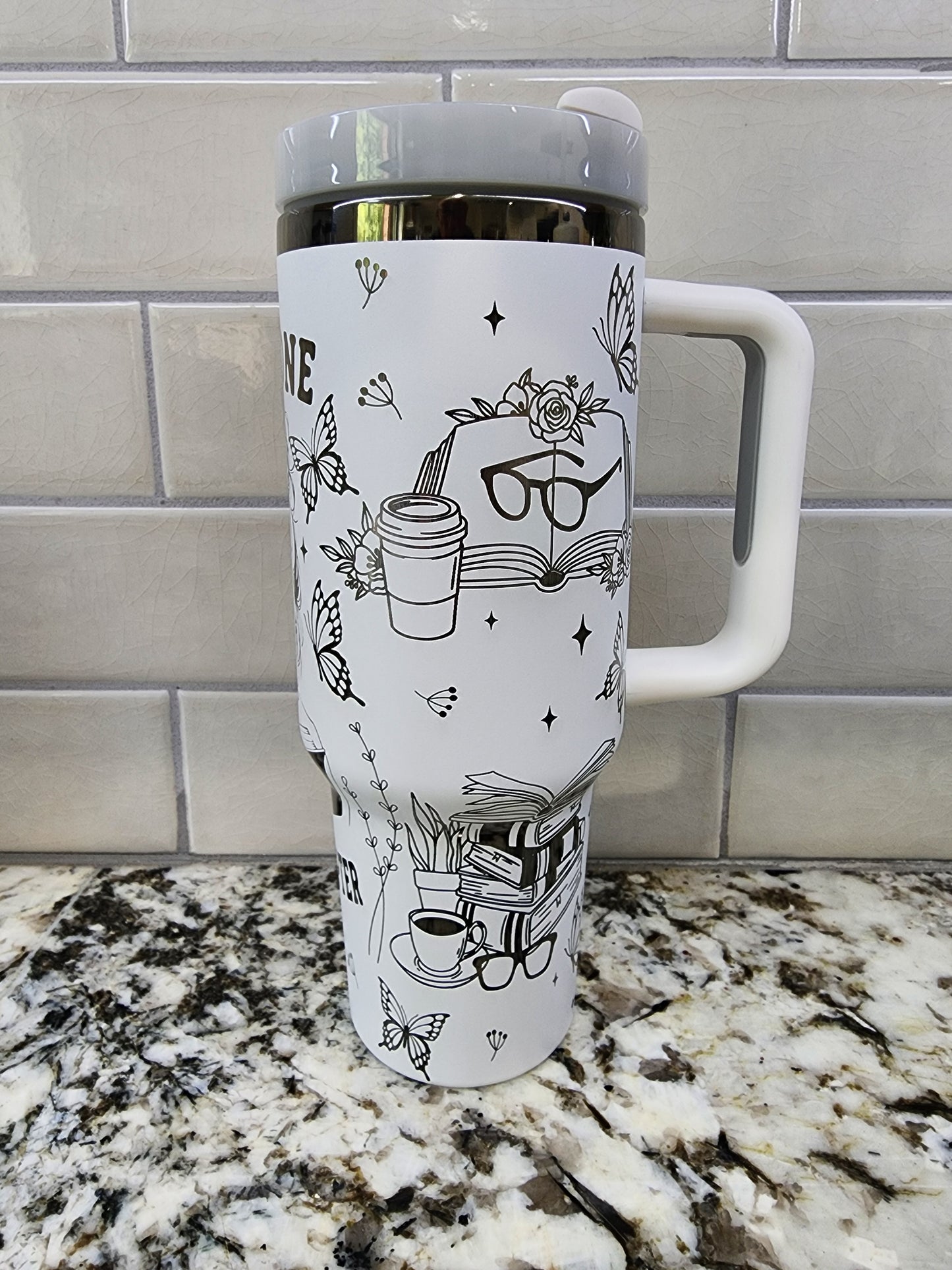 One More Chapter 40oz Engraved Tumbler - The Perfect Companion for Book Lovers