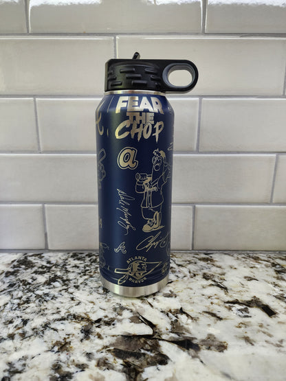 32OZ Polar Camel Atlanta Braves Blue water bottle