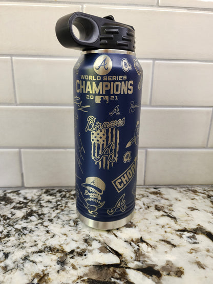 32OZ Polar Camel Atlanta Braves Blue water bottle