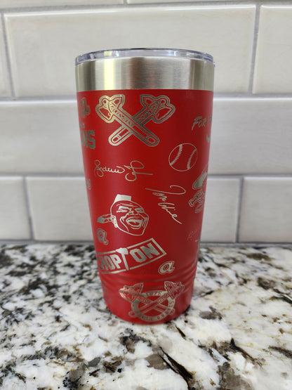 20oz Polar Camel Atlanta Braves Red tumbler.