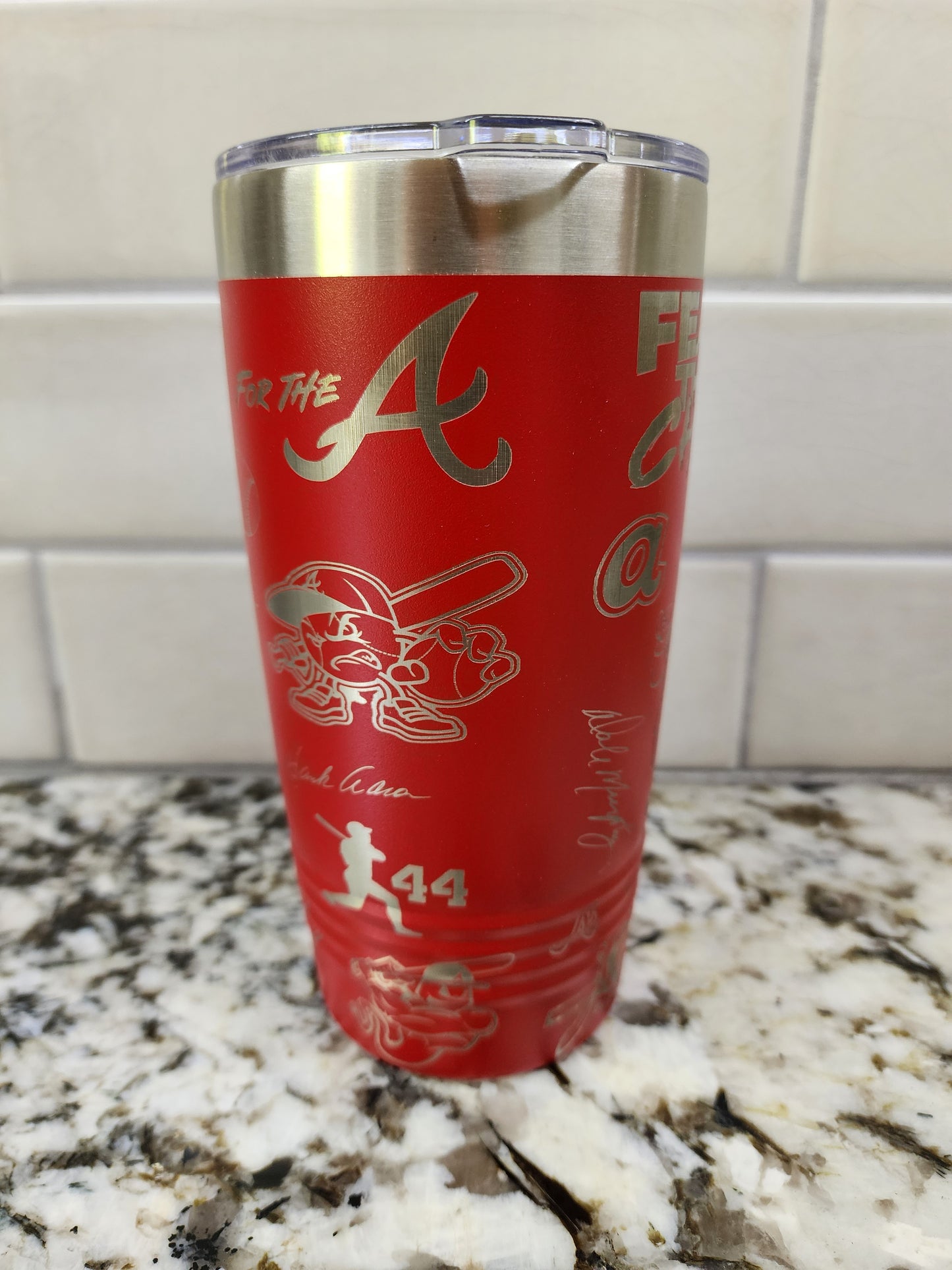 20oz Polar Camel Atlanta Braves Red tumbler.