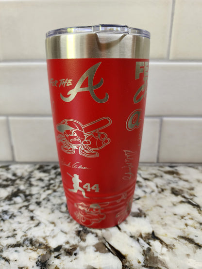 20oz Polar Camel Atlanta Braves Red tumbler.