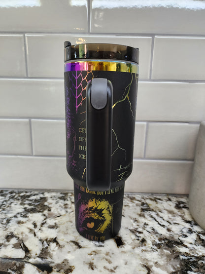 40oz Iridescent Black Onyx Storm Tumbler