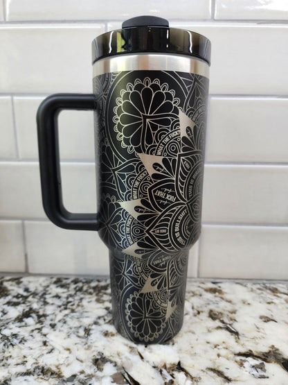 40oz Black Swear tumbler