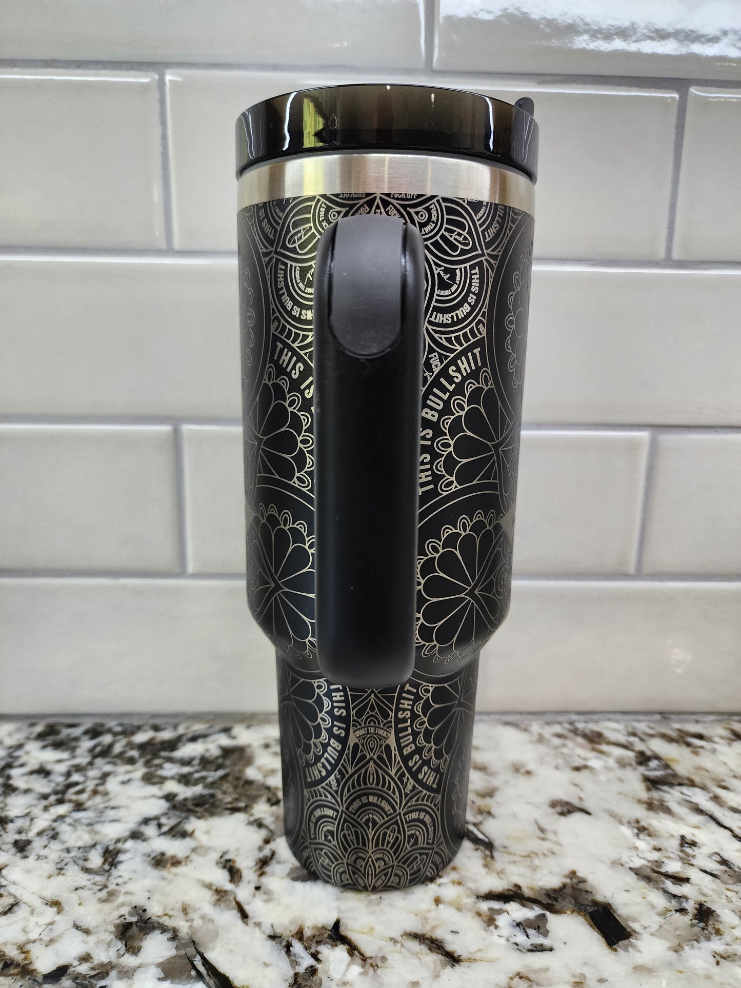 40oz Black Swear tumbler