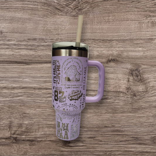 Laser-Engraved 40oz Taylor Swift -Themed Tumbler - Durable Stainless Steel - Perfect Gift for a Taylor Swift fan.