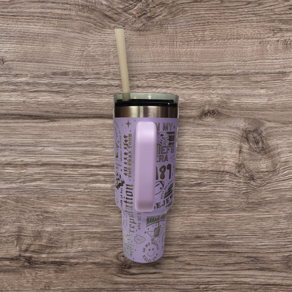Laser-Engraved 40oz Taylor Swift -Themed Tumbler - Durable Stainless Steel - Perfect Gift for a Taylor Swift fan.