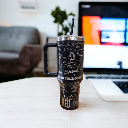 Laser-Engraved 40oz Taylor Swift -Themed Tumbler - Durable Stainless Steel - Perfect Gift for a Taylor Swift fan.