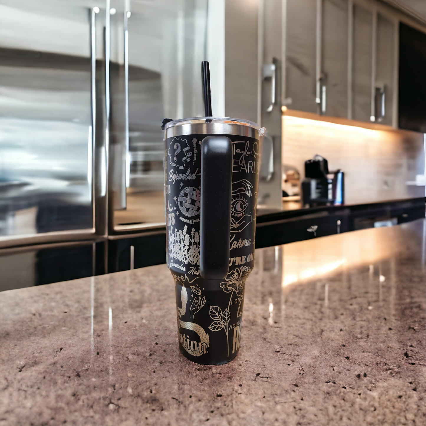 Laser-Engraved 40oz Taylor Swift -Themed Tumbler - Durable Stainless Steel - Perfect Gift for a Taylor Swift fan.