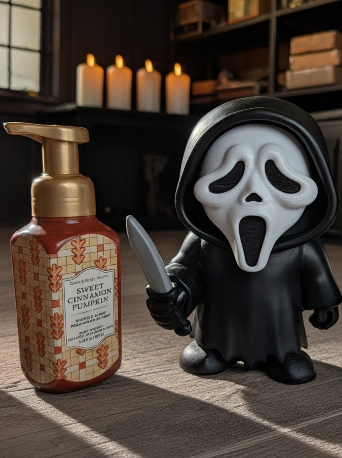 Halloween themed Scream inspired soap holder for Bath and Body Works Soaps