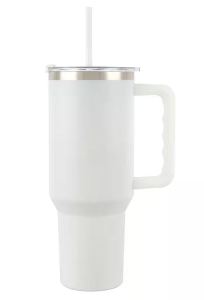 40oz Engraved "Moonlight Moths" Tumbler: Enchanted Night Edition