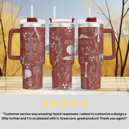 Radiologist Personalize 40oz Tumbler, X-Ray Tech, Radiology Tech,  - Laser-Engraved Stainless Steel with personalized name!
