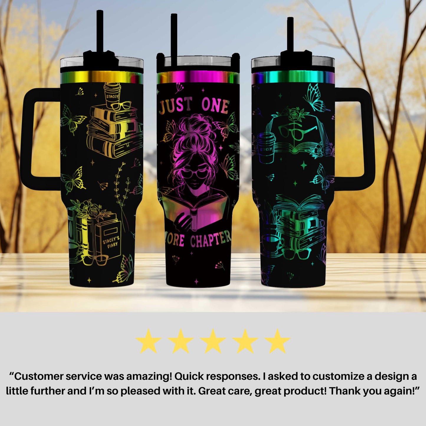 Engraved Bookworm and Literary Buff Tumbler - Perfect for Book Lovers