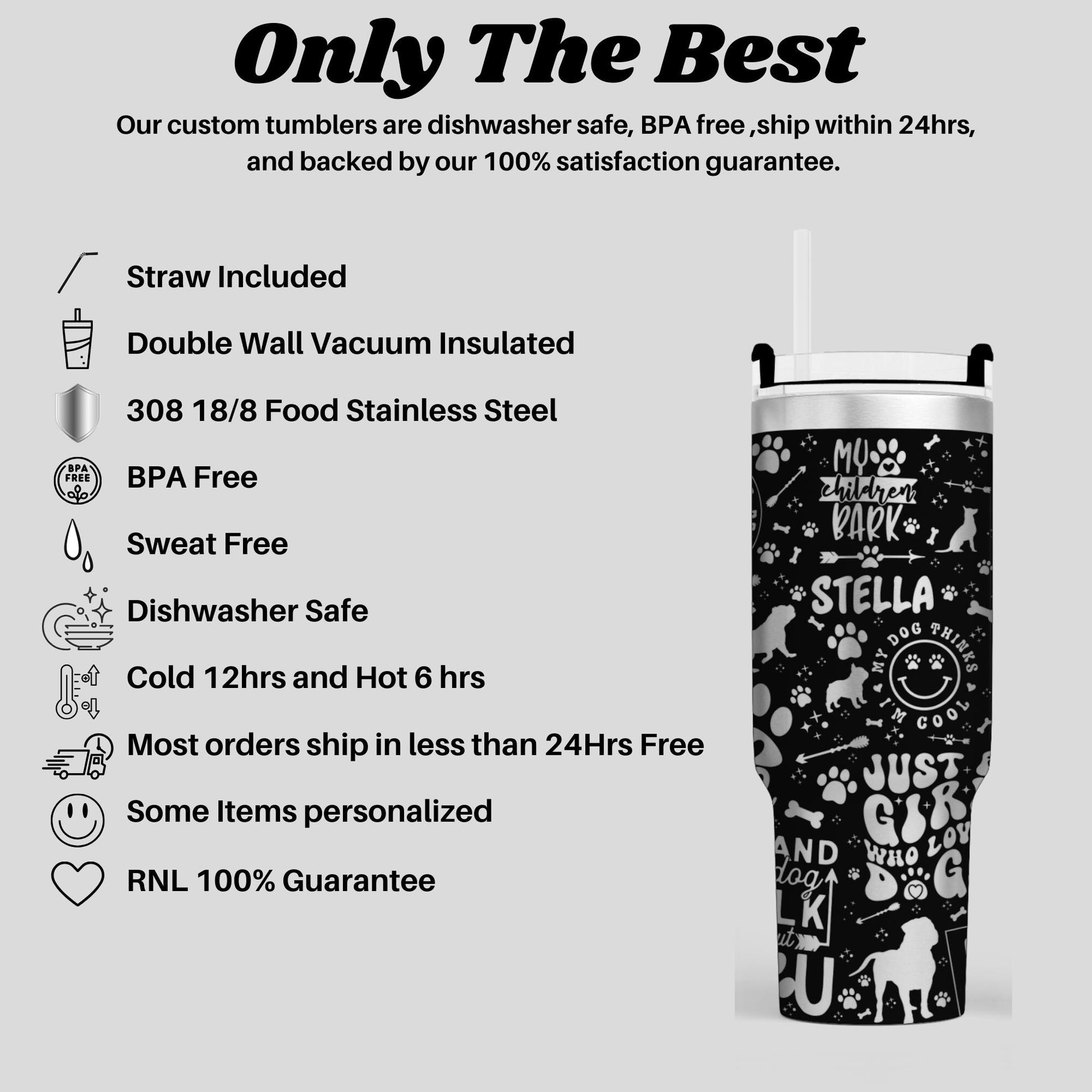 a black and white advertisement for a coffee cup