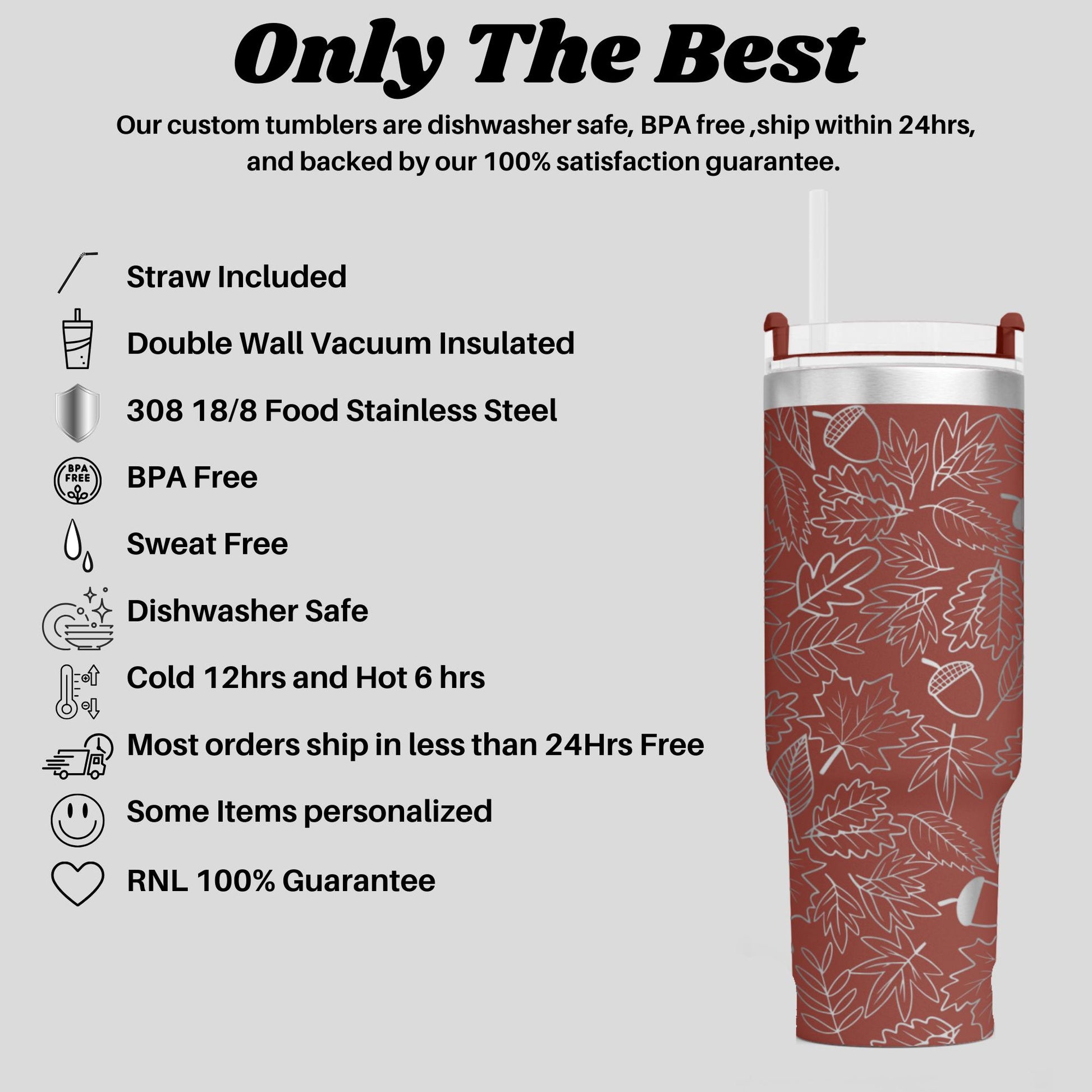 a red tumbler cup with a straw in it