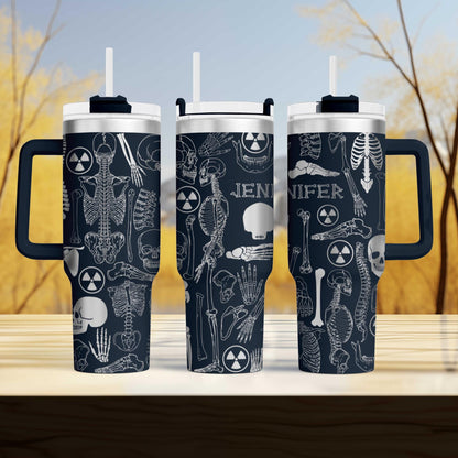 Radiologist Personalize 40oz Tumbler, X-Ray Tech, Radiology Tech,  - Laser-Engraved Stainless Steel with personalized name!
