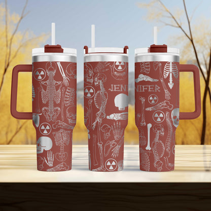 Radiologist Personalize 40oz Tumbler, X-Ray Tech, Radiology Tech,  - Laser-Engraved Stainless Steel with personalized name!