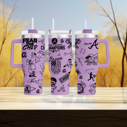 Atlanta Braves 40oz Baseball Tumbler - Americas Baseball Team