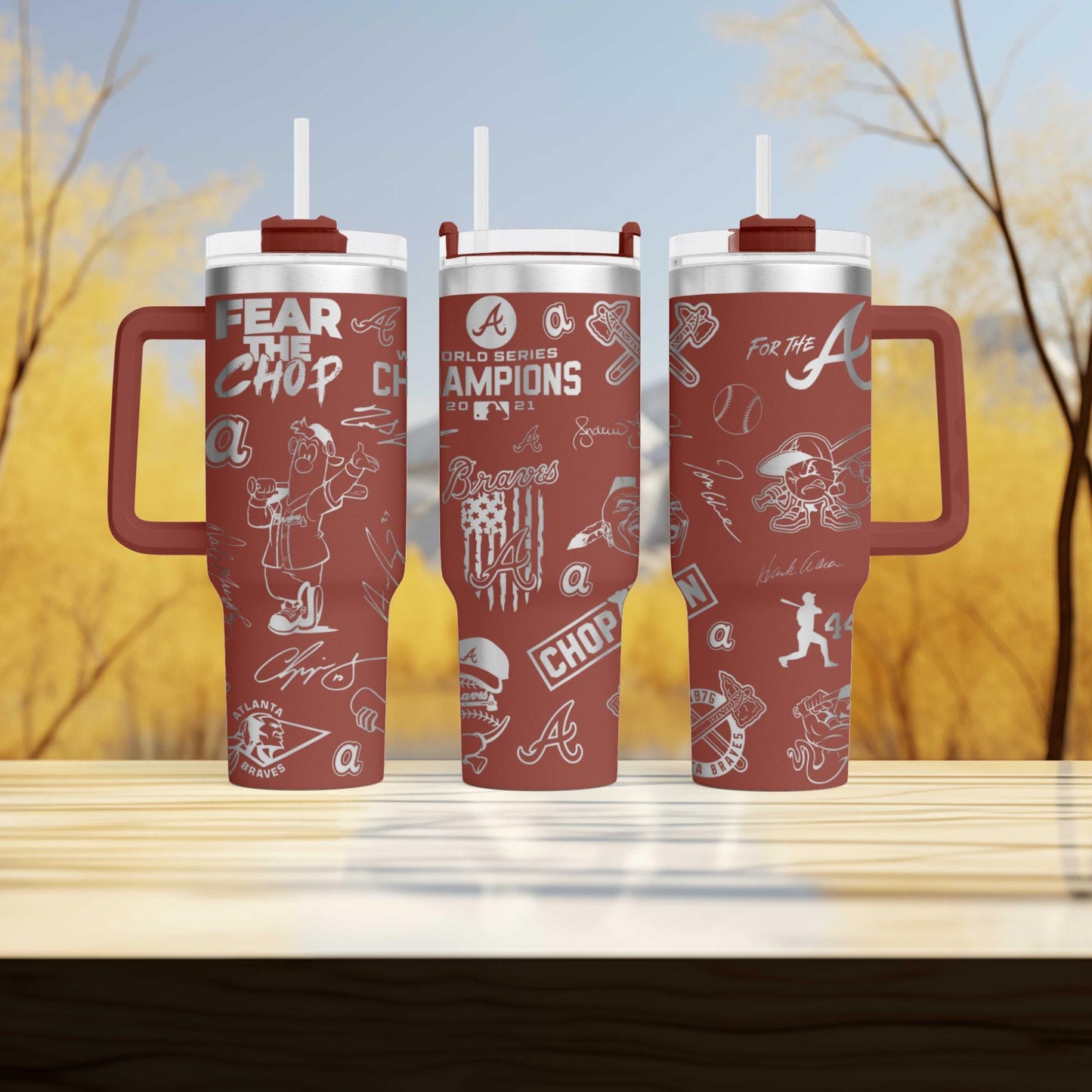 Atlanta Braves 40oz Baseball Tumbler - Americas Baseball Team