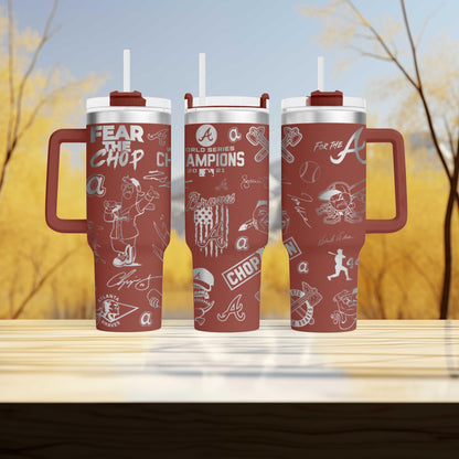 Atlanta Braves 40oz Baseball Tumbler - Americas Baseball Team
