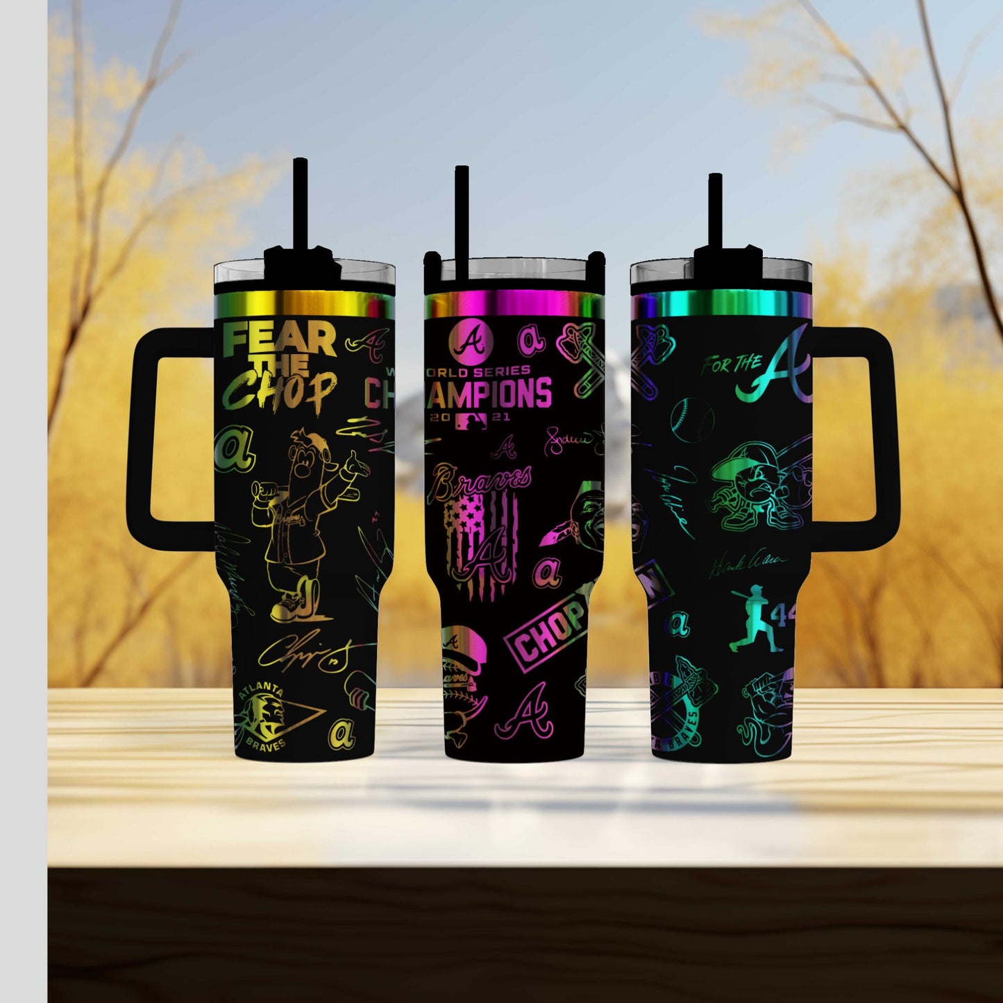 Atlanta Braves 40oz Baseball Tumbler - Americas Baseball Team